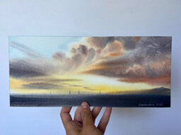 Sunset On The Sea 31 X 13.6 X 0.1 Cm (12.2 X 5.4 X 0 Inches) - thumbnail 4