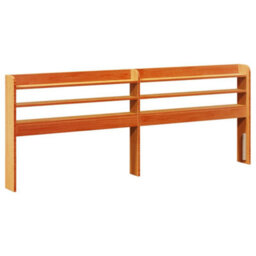 Berkfield Bed Frame With Headboard Without Mattress Wax Brown 200X200 Cm - thumbnail 6