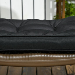 Outsunny 42 X 42Cm Replacement Garden Seat Cushion Pad With Ties, Black - thumbnail 9