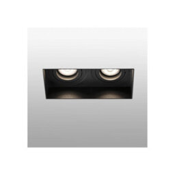 Luminosa Lighting Luminosa Hyde Trimless Black Tiltable Square Recessed Downlight, Gu10 - thumbnail 1
