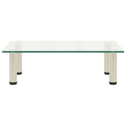 Berkfield Tv Stand Transparent 60X35X17 Cm Tempered Glass - thumbnail 2