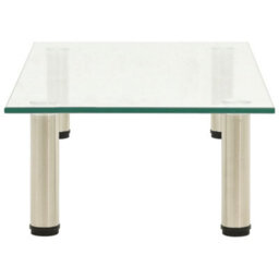 Berkfield Tv Stand Transparent 60X35X17 Cm Tempered Glass - thumbnail 3