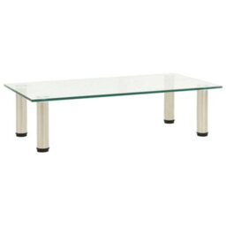 Berkfield Tv Stand Transparent 60X35X17 Cm Tempered Glass - thumbnail 1