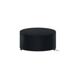 Round Garden Table Cover, Waterproof Furniture 210D Oxford Tarpaulin, 128 X 71 Cm (Black) - thumbnail 1