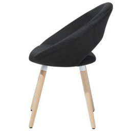 Beliani Set Of 2 Dining Chairs Roslyn Fabric Black - thumbnail 6