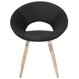 Beliani Set Of 2 Dining Chairs Roslyn Fabric Black - thumbnail 7