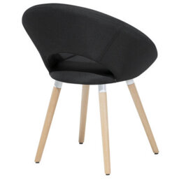 Beliani Set Of 2 Dining Chairs Roslyn Fabric Black - thumbnail 9