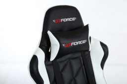 Gtforce Pro Gt Reclining Sports Racing Gaming Office Desk Pc Car Faux Leather Chair (White) - thumbnail 5