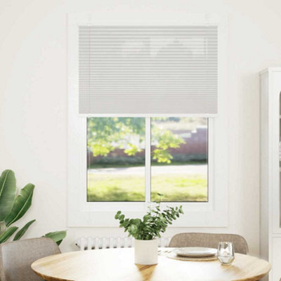 Berkfield Modern Pleated Blind Light Grey 85X100 Cm Fabric Width 84.4 Cm Polyester - image 1