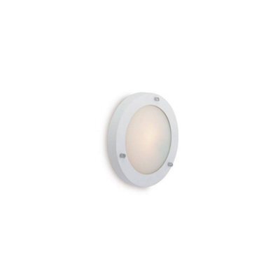 Luminosa Lighting Luminosa Rondo 1 Light Wall / Flush Ceiling Light Matt White, Opal Glass Ip54, G9