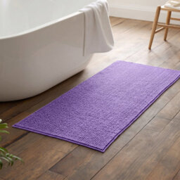 Moonlight Bedding Plush Chenille Bathroom Floor Mat Non-Slip Quick-Dry Absorbent Bathroom & Doorway Shower Rug Purple 50X80 Cm - thumbnail 7