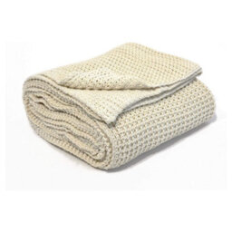 Nielsen Alen Coarse Knitted Large Throw Blanket - Cream - thumbnail 1