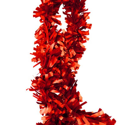 Neel Blue 2M X 9Cm Soft & Bright Christmas Tinsel Garland For Xmas Tree & Home Decorations, Red - image 1