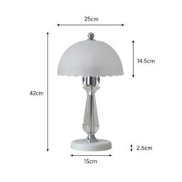 Retro Traditional Table Lamp Shade Bedside Antique Crystal Lamps Home Decoration - thumbnail 2