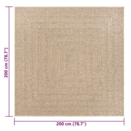 Berkfield Rug Zizur 200X200 Cm Jute Look Indoor And Outdoor - thumbnail 8