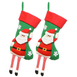 Dibor Set Of 2 Santa Hanging Legs Xmas Christmas Gift Bag Christmas Stocking For Kids