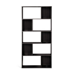 Sweeek. 5-Shelf Bookcase With 10 Compartments Pieter Black 83X23.4X173 Cm - thumbnail 6