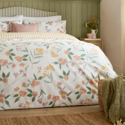 Wylder Betsie Printed Reversible Duvet Cover Set, Single, Yellow - thumbnail 3