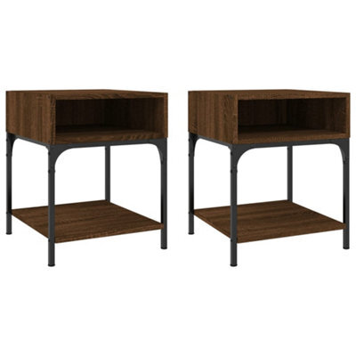 Berkfield Elegant Bedside Tables 2 Pcs Brown Oak 40X41X50 Cm Engineered Wood - image 1