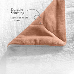 Ameha Camel Sherpa Fleece Throw King 200X240Cm Fluffy Smooth Touch & Reversible Soft Thick & Warm Feel Blanket - thumbnail 3