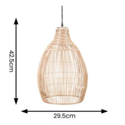 Valuelights Solar Powered Natural Teardrop Outdoor Hanging Pendant Garden Pergola Light - thumbnail 5