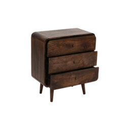 Dynasty Dark Mango Wood Chest Of 3 Drawers - thumbnail 3