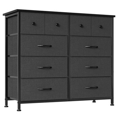 Fabric Chest Of Drawers 10 Drawer Dresser Bedroom Bedside Storage Organizer Unit - image 1