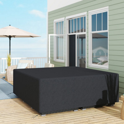 Outsunny 225X210Cm Outdoor Garden Furniture Protective Cover Black - image 1