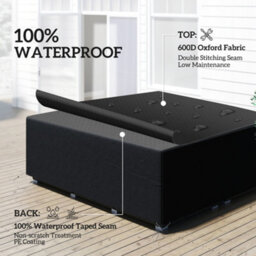 Outsunny 225X210Cm Outdoor Garden Furniture Protective Cover Black - thumbnail 5