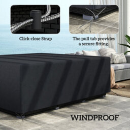 Outsunny 225X210Cm Outdoor Garden Furniture Protective Cover Black - thumbnail 6