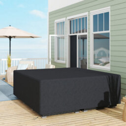 Outsunny 225X210Cm Outdoor Garden Furniture Protective Cover Black - thumbnail 1