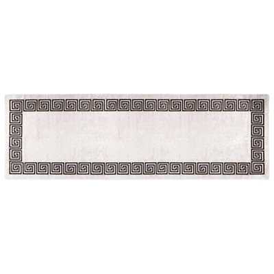 Berkfield Durable Rug Washable 80X300 Cm Light Beige Anti Slip - image 1
