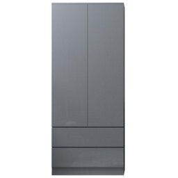 FWSTYLE Stora 2 Door 2 Drawer Combination Wardrobe High Gloss Grey - thumbnail 6