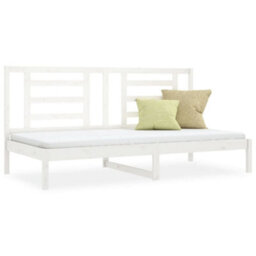 Berkfield Day Bed White 90X200 Cm Solid Wood Pine - thumbnail 2