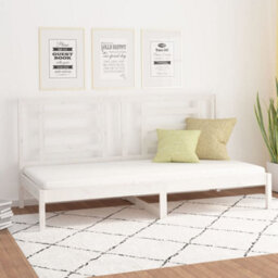 Berkfield Day Bed White 90X200 Cm Solid Wood Pine - thumbnail 1