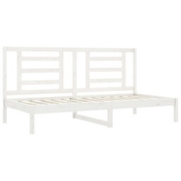 Berkfield Day Bed White 90X200 Cm Solid Wood Pine - thumbnail 4