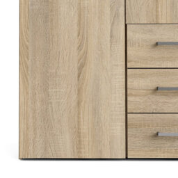 Furniture To Go Space Wardrobe - 4 Doors 3 Drawers In Oak 2000 (W) 154 X  (H) 200.4 X  (D) 49.5Cm - thumbnail 8