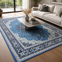 Washable Non-Slip Vintage Rugs For Living Room, Bedroom, Kitchen Soft Short Pile Oriental Area Rugs 160X230 - thumbnail 2