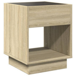 Berkfield Bedside Table With Infinity Led Sonoma Oak 40X40X50 Cm - thumbnail 8