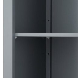 Teamson Home Bathroom Tall Column Cabinet, Wooden Cabinet With 2 Doors, Bathroom Furniture, Bathroom Storage, Grey - thumbnail 9