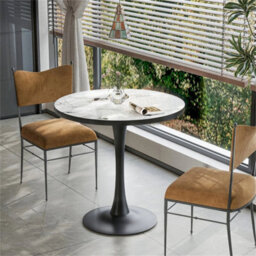 Round Table Waterproof Outdoor Rustic Dining Table Marble Dining Table - thumbnail 4