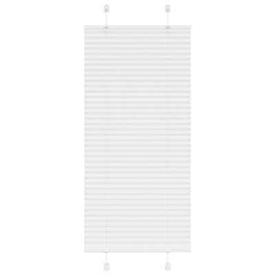 Berkfield Pleated Blind White 65X100 Cm Fabric Width 64.4 Cm Polyester - image 1