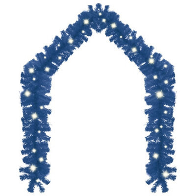 Berkfield Durable Christmas Garland With Led Lights 5 M Blue - image 1