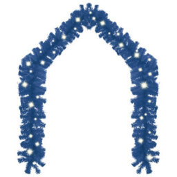 Berkfield Durable Christmas Garland With Led Lights 5 M Blue