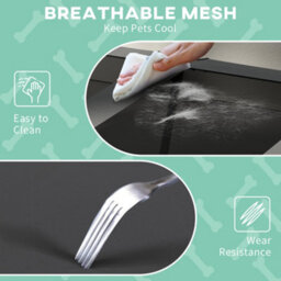 Pawhut Cooling Raised Dog Bed W/ Breathable Mesh, For L Dogs - Light Grey - thumbnail 6