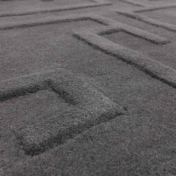 Handmade Modern Charcoal Abstract Wool Easy To Clean Rug For Living Room & Bedroom-200Cm X 290Cm - thumbnail 2
