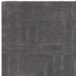 Handmade Modern Charcoal Abstract Wool Easy To Clean Rug For Living Room & Bedroom-200Cm X 290Cm - thumbnail 4