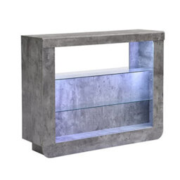 Furniture in Fashion Fiesta Wooden Bar Table Unit In Concrete Effect With Led Lights - thumbnail 6