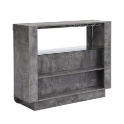 Furniture in Fashion Fiesta Wooden Bar Table Unit In Concrete Effect With Led Lights - thumbnail 2
