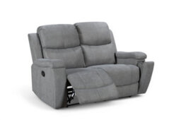 2 Seater Manual Recliner Sofa In Dark Grey Chenille Fabric - thumbnail 3